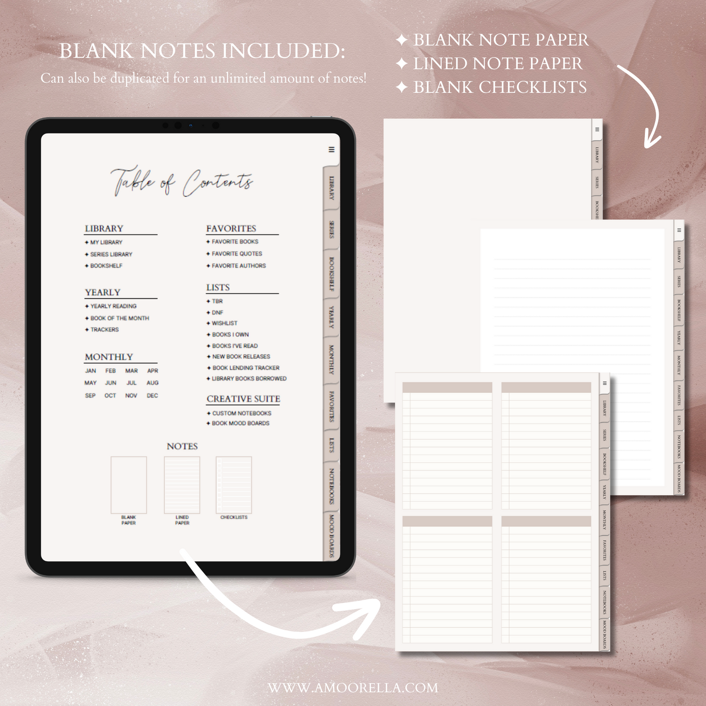 Digital Book Reading Journal for Tablets