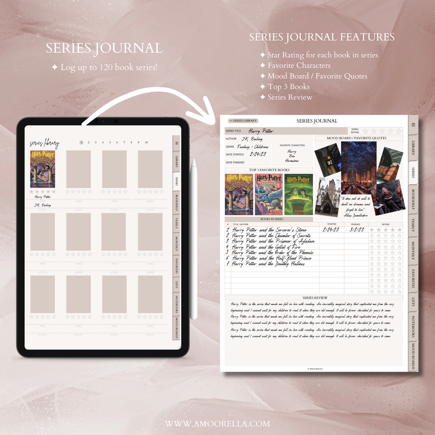 Digital Book Reading Journal for Tablets