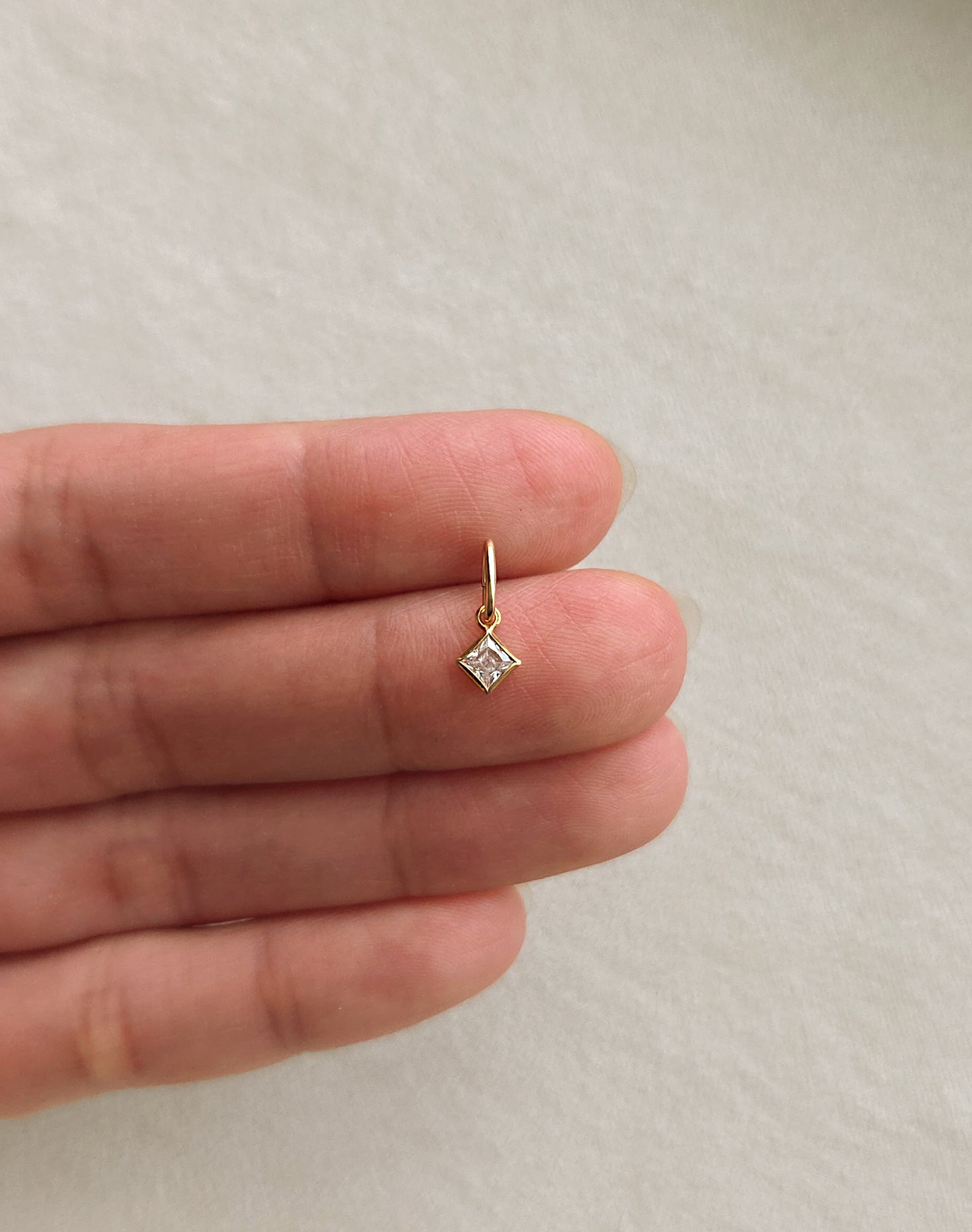 Diamond CZ Charm | 3mm