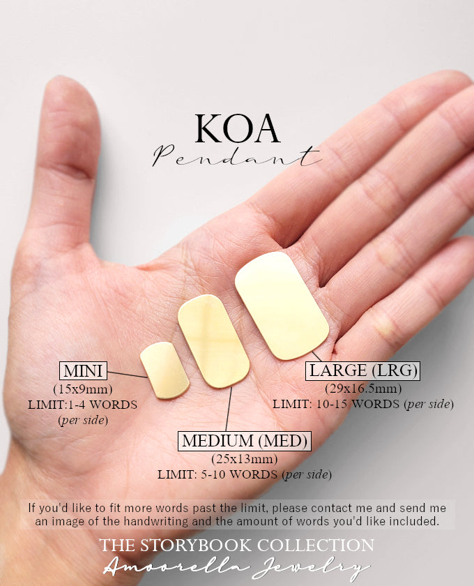 Actual Handwriting Engraving | KOA