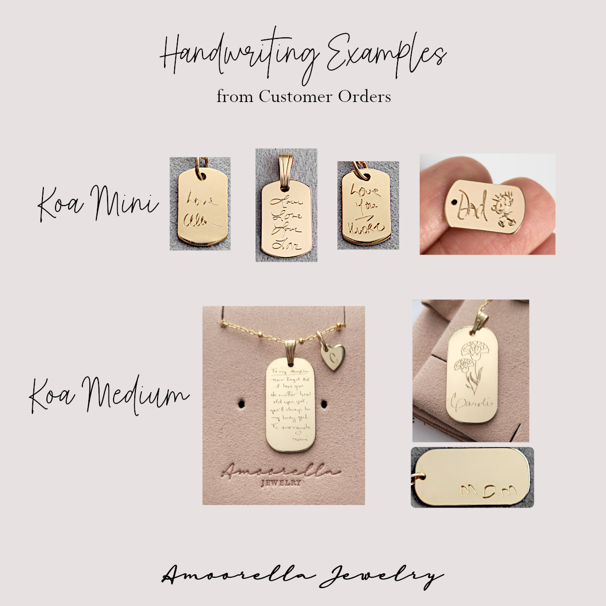 Actual Handwriting Engraving | KOA