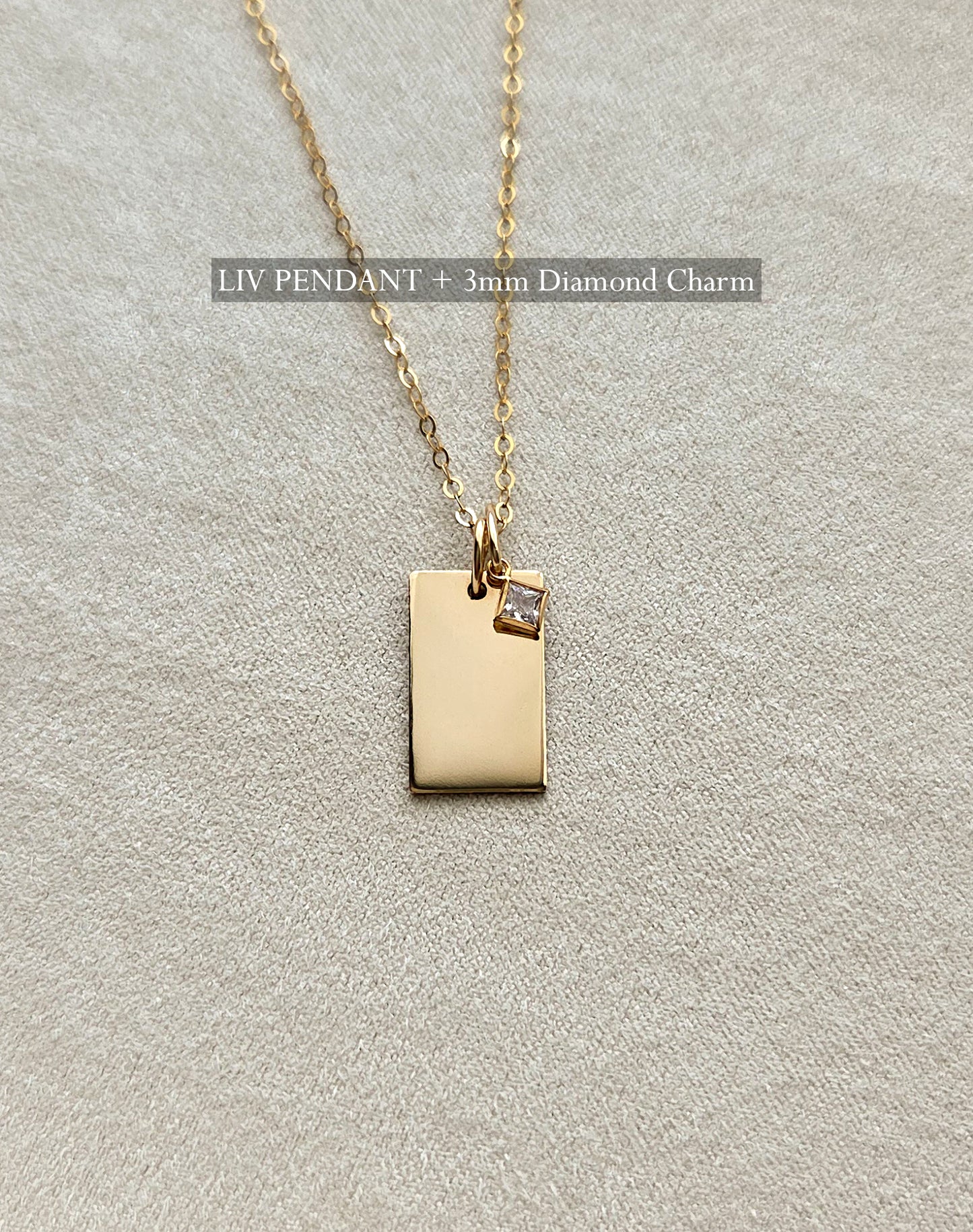Diamond CZ Charm | 3mm