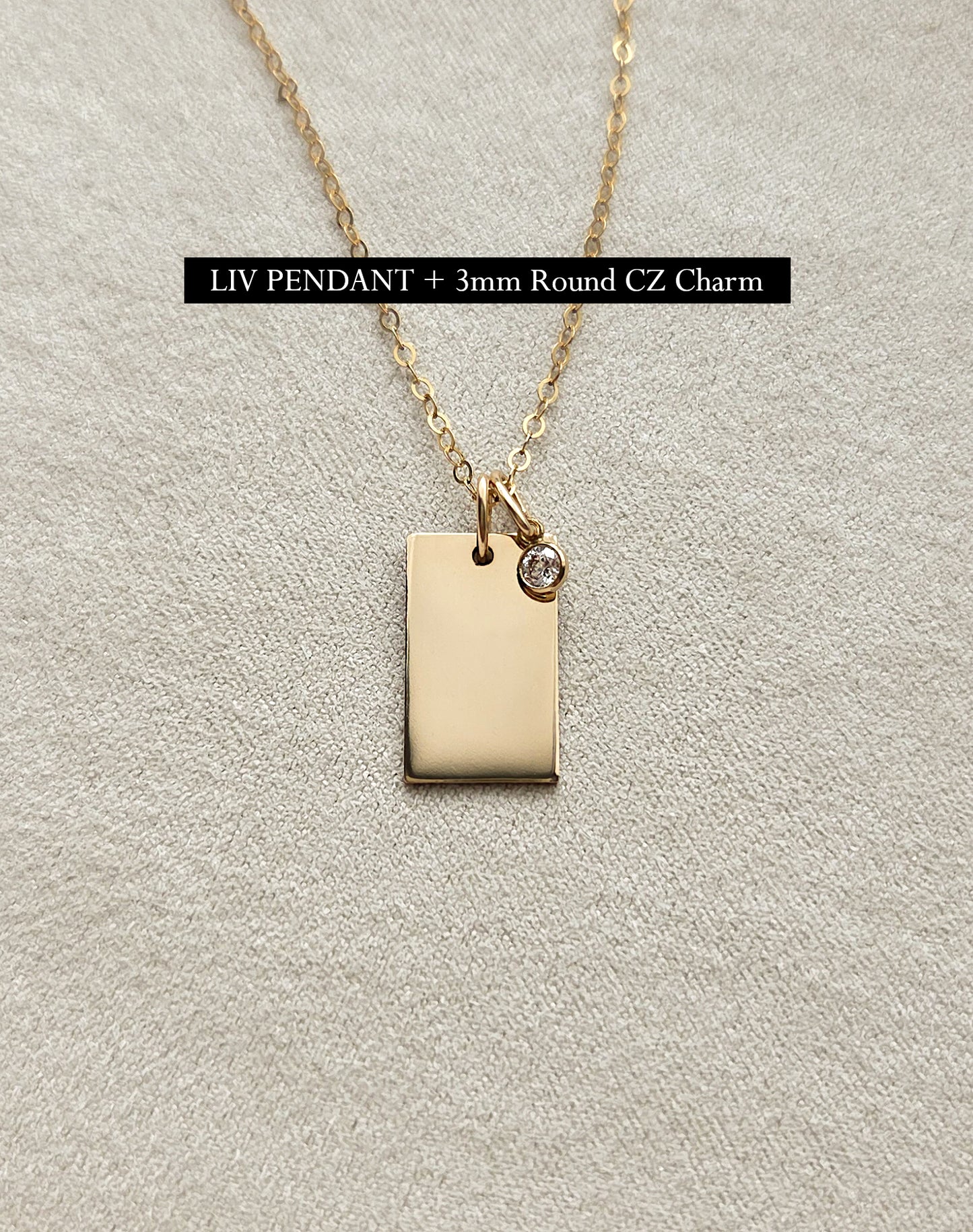 Round CZ Charm | 3mm