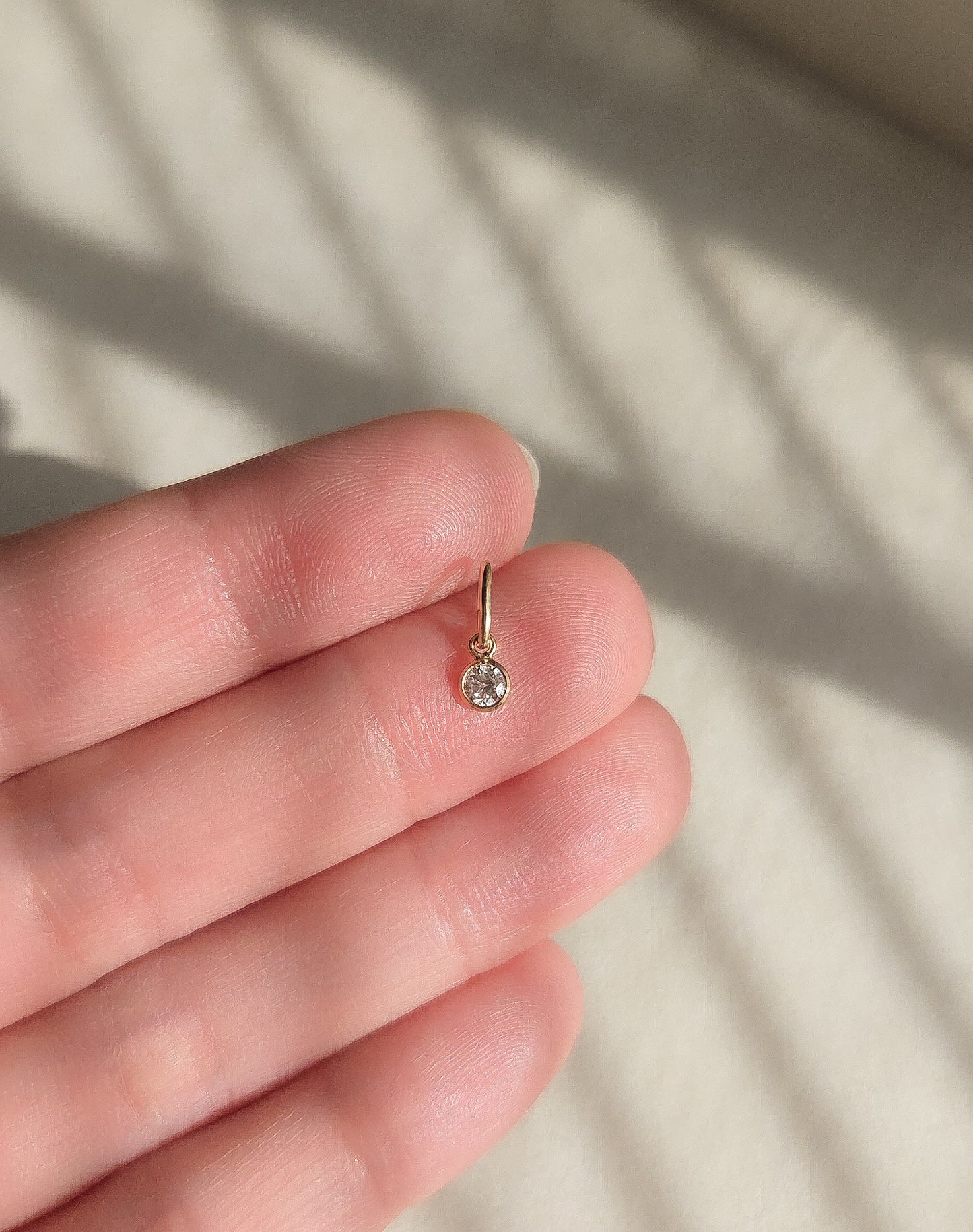 Round CZ Charm | 3mm