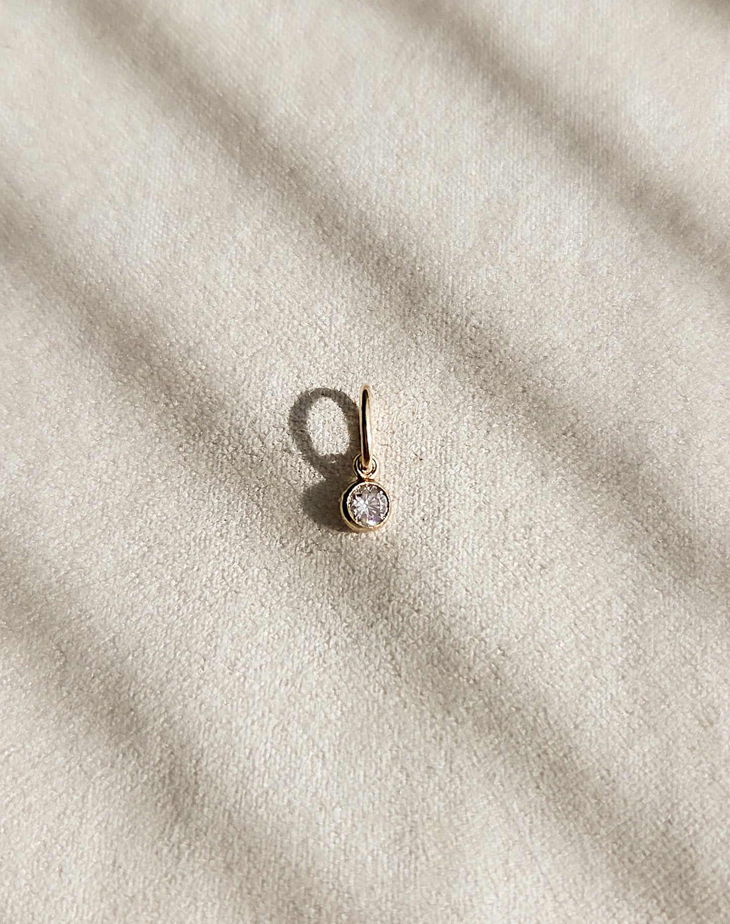 Round CZ Charm | 3mm