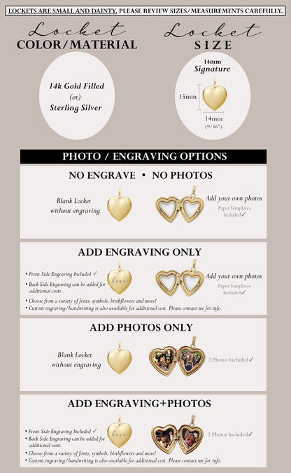 Personalized Heart Photo Locket