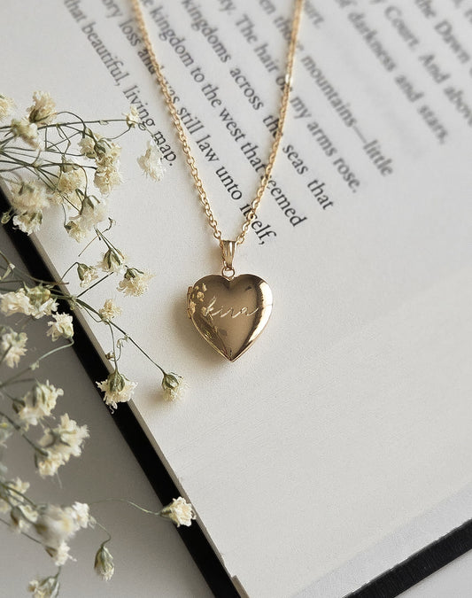 Heart Photo Locket (Engravable)
