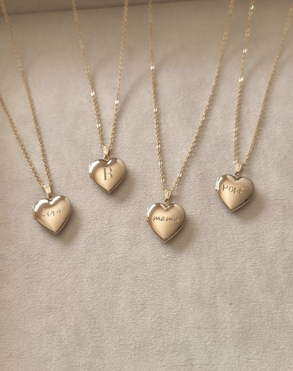 Heart Photo Locket (Engravable)