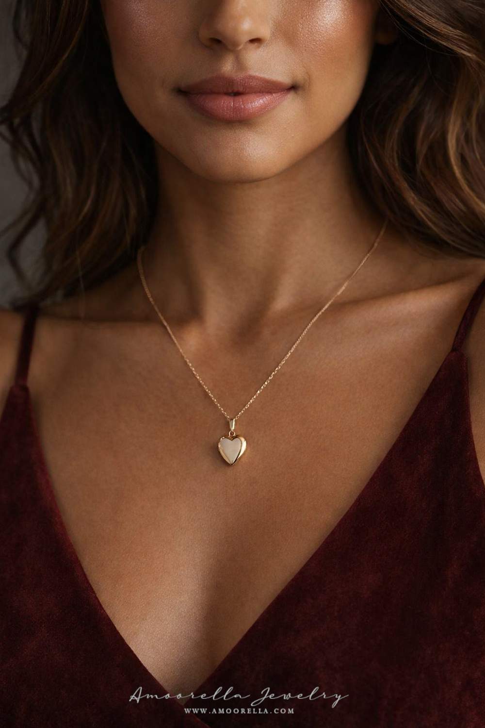 Birthflower Heart Photo Locket