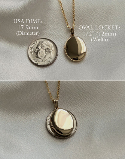 Birthflower Oval Photo Locket