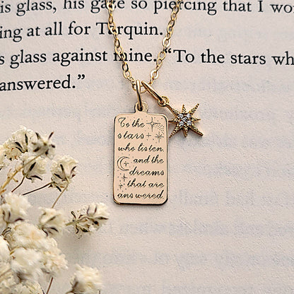 ACOMAF Quote Necklace + North Star Charm | ACOTAR Series