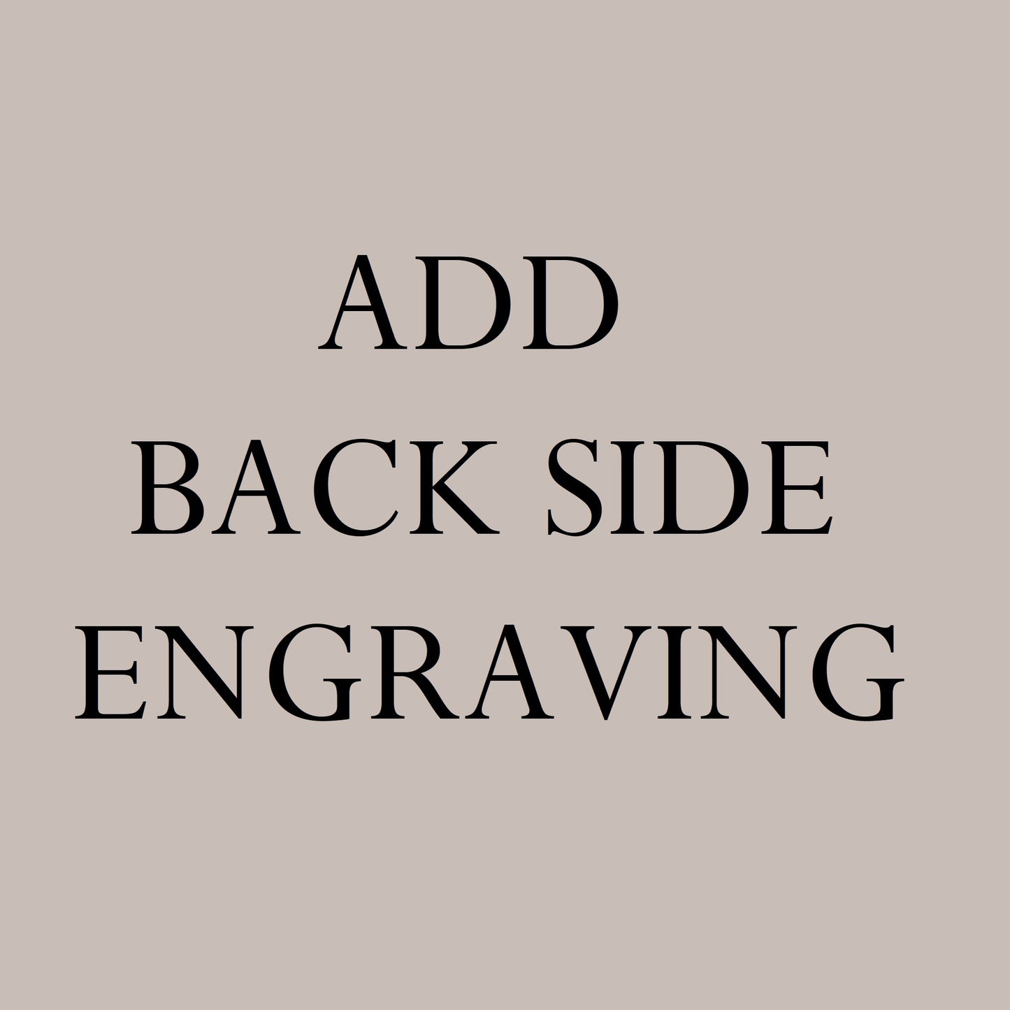 ADD Back Side Engraving