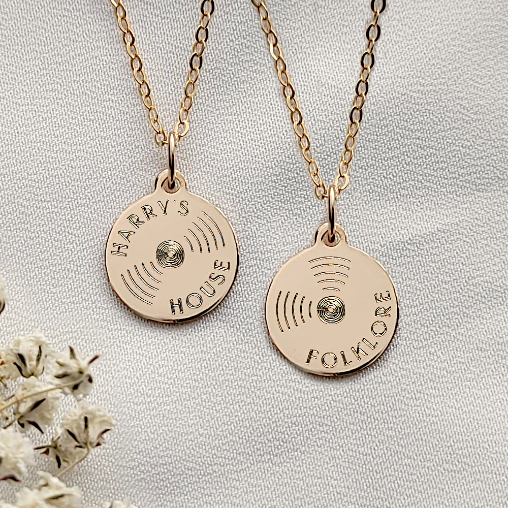 Custom Vinyl Record Album Disc Necklace