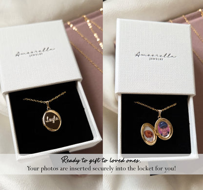 Personalized Oval Photo Locket