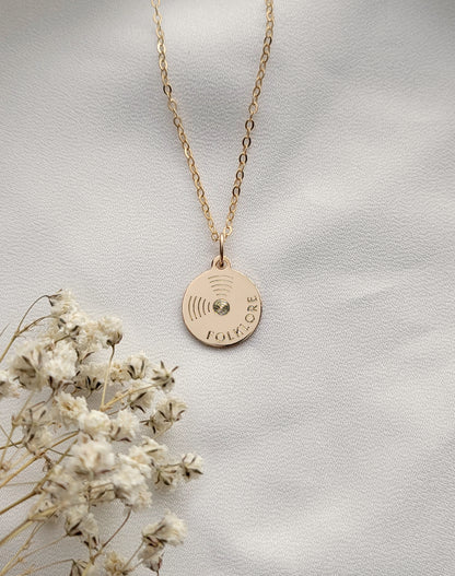 Custom Vinyl Record Album Disc Necklace