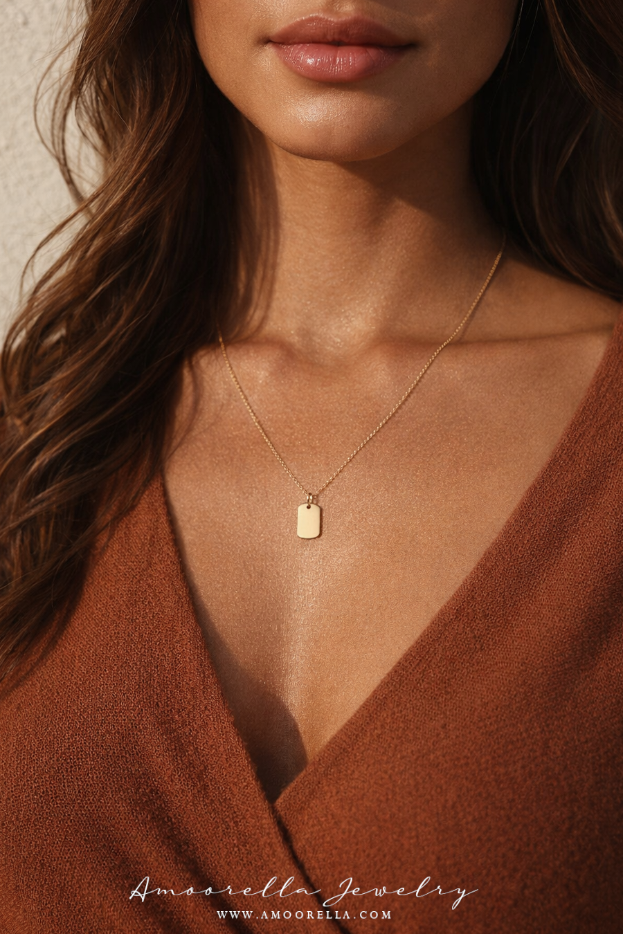Signature Name Plate Dog Tag Necklace • KOA Mini