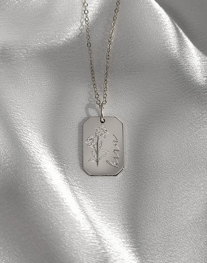 Birthflower + Signature Name | Kaia