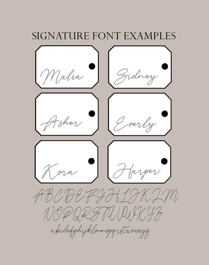 Birthflower + Signature Name | Kaia