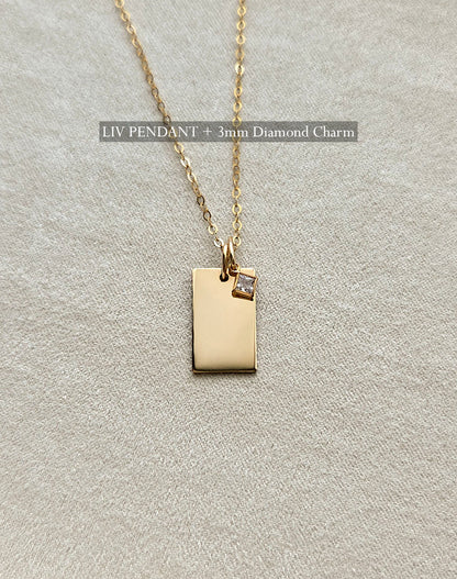 Diamond CZ Charm | 3mm