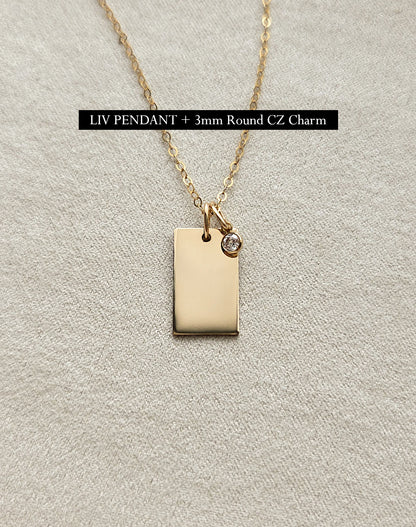 Round CZ Charm | 3mm