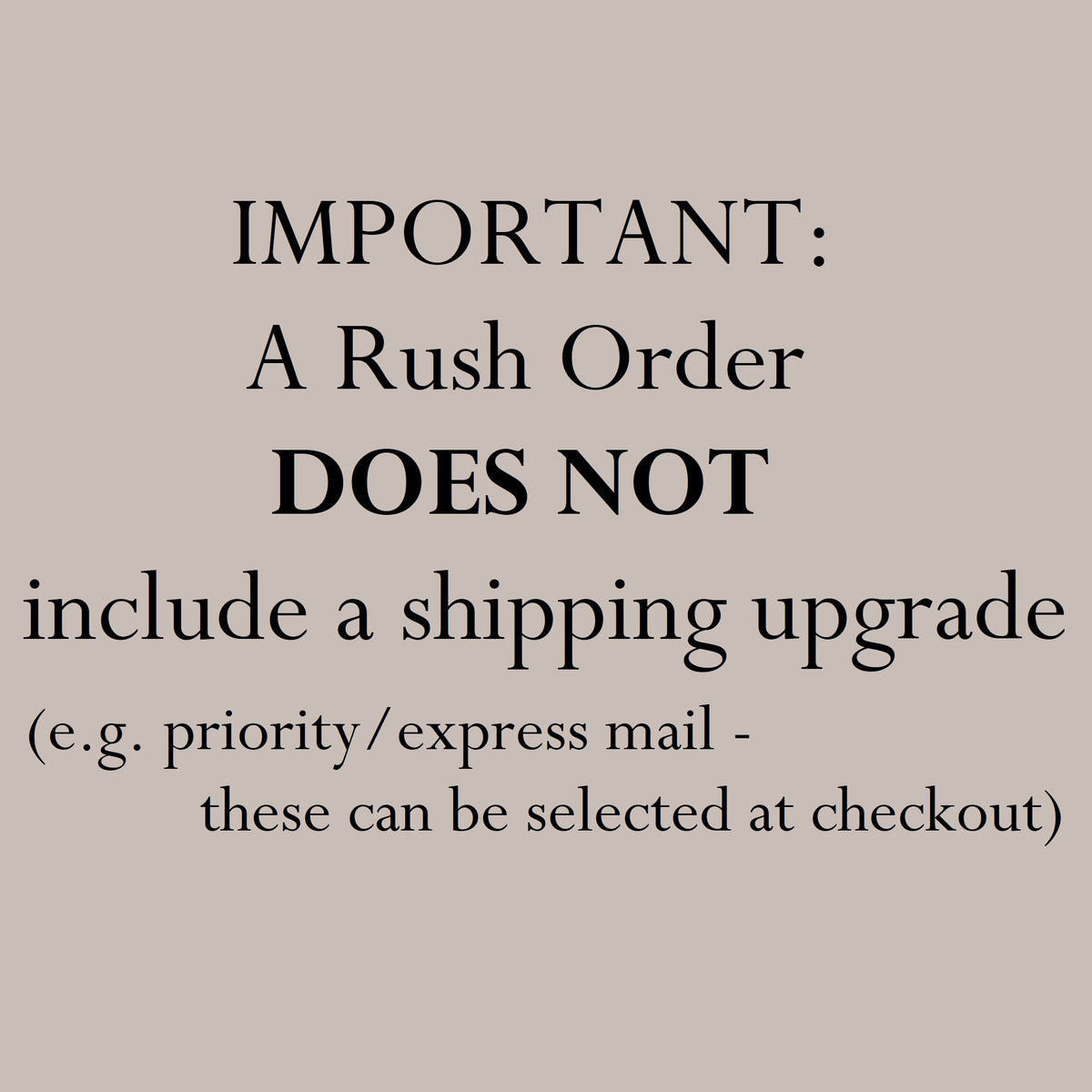 Amazon Rush Order RUSH Order – Amoorella