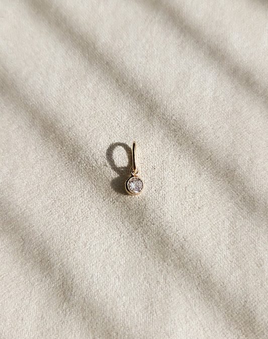 Round CZ Charm | 3mm