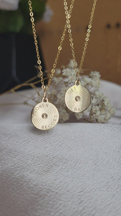 Custom Vinyl Record Album Disc Necklace
